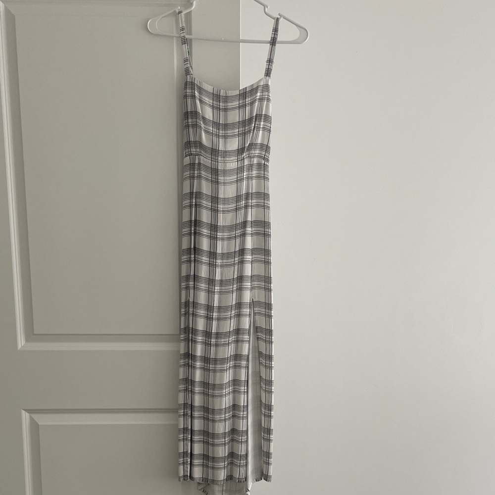 Volcom Plaid Spaghetti Strap Maxi Dress